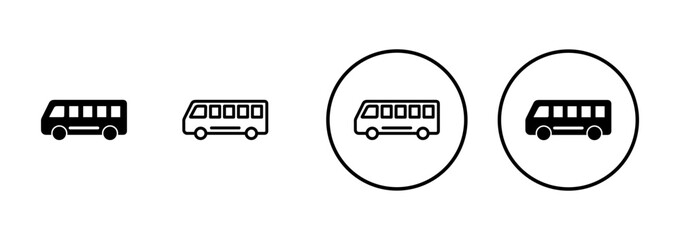 Bus Icon vector isolated on white background. Black bus vector icon © Oliviart
