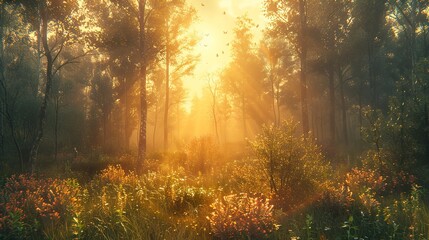 Birds,butterflies,golden hour
