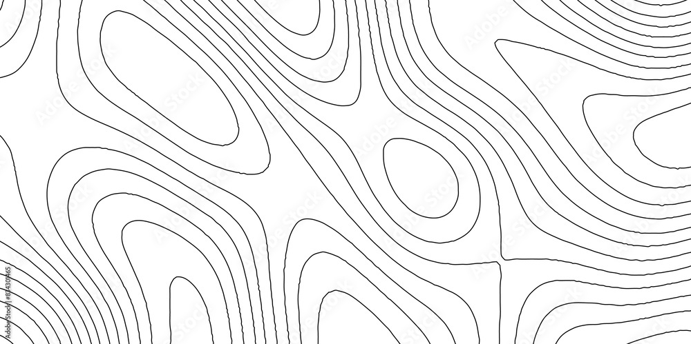 Aufkleber topographic background for design black linear wave paper curved reliefs abstracts white background,