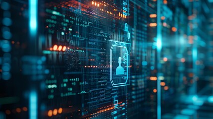 Obraz premium A screen showing a secure two-factor authentication process, Secure Software Development, blurred background.