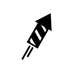 Rocket firecracker icon with simple and modern design 