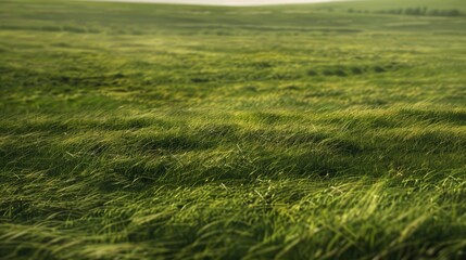 Fototapeta premium Blurry green grass in a field Authentic backdrop Suitable for creative purposes