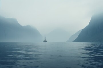 Nordic Noir Moody Maritime Minimalism on a Misty Day