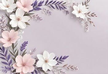 minimalist floral border with sparse