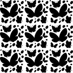 black butterflies,isolated on a white