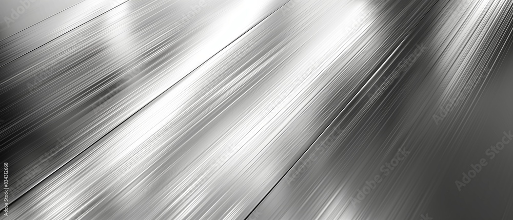 Poster shiny metallic abstract background with linear gradients and brushed steel texture for modern indust