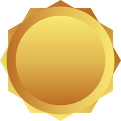 Gold medal, trophy icon.
