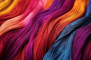 Vibrant Threads. Latin Tapestry. Colorful Woven Textile Background