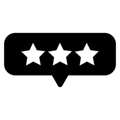 3 Star Customer Review Icon, Simple Icon Vector Design, best used for presentation, application, web and banner