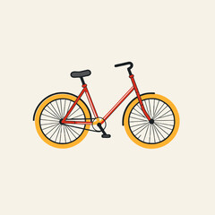 Bicycle Vector Illustration   Transport, Cycling, Icon