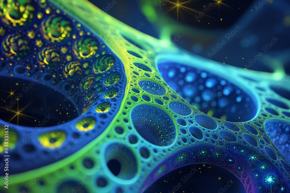 Poster a mesmerizing abstract background adorned with intricate fractal patterns. this design showcases rep
