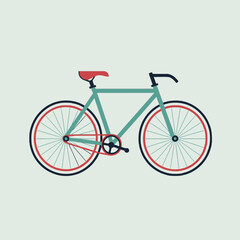 Fototapeta premium Bicycle Vector Illustration Transport, Cycling, Icon