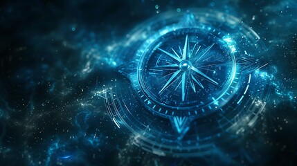Celestial Compass background, A navigation tool for space, abstract clean minimalist background graphics, UHD