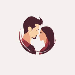 Couple Logo Vector Art   Love, Relationship, Romance, Icon, Together