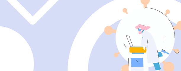 Medical characters fighting the epidemic flat vector concept operation hand drawn illustration
