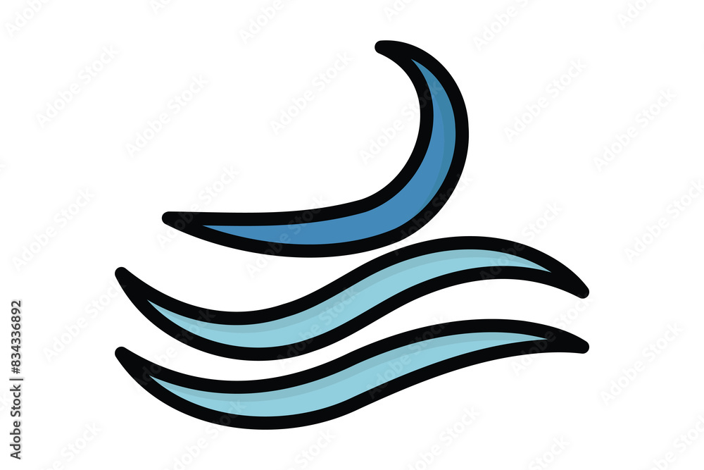 Poster wind icon. icon related to utilities. colored outline icon style. utilities elements vector illustra