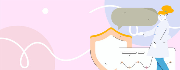 Medical characters fighting the epidemic flat vector concept operation hand drawn illustration
