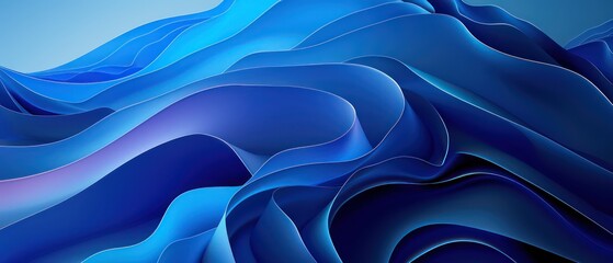 Obraz premium abstract blue wavy smoke wallpaper