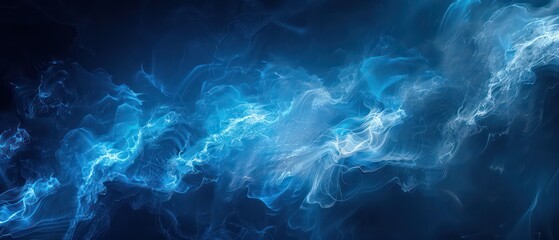 abstract blue wavy smoke wallpaper