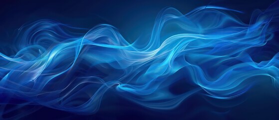 Fototapeta premium abstract blue wavy smoke wallpaper