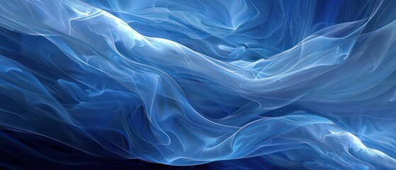 Obraz premium abstract blue wavy smoke wallpaper
