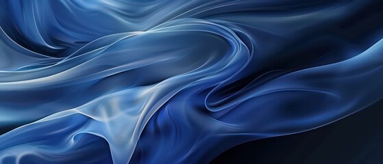 Obraz premium abstract blue wavy smoke wallpaper