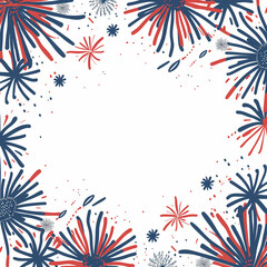 Obraz premium 4th of july social media template