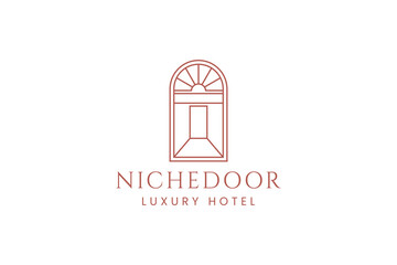 door logo vector icon illustration