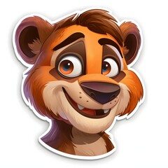 Naklejka premium 2. Create a dynamic sticker showcasing Ligula's mascot in a 3D icon format, perfect for adding your own caption.