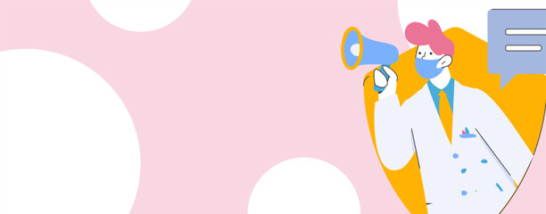 Medical characters fighting the epidemic flat vector concept operation hand drawn illustration
