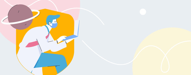 Medical characters fighting the epidemic flat vector concept operation hand drawn illustration
