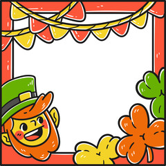 St. Patrick frame hand-drawn style