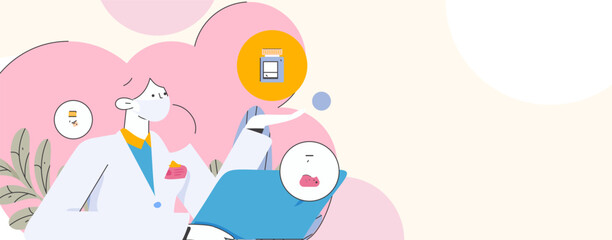 Medical characters fighting the epidemic flat vector concept operation hand drawn illustration
