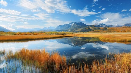 Fall Marshland Scene