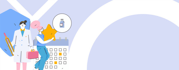 Medical characters fighting the epidemic flat vector concept operation hand drawn illustration
