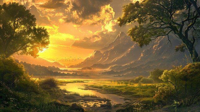 Beauty of natural landscape art