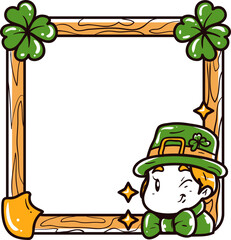 St. Patrick frame hand-drawn