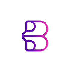 Initial letter B illustration for technology logo design