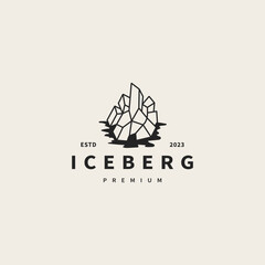 iceberg geometric logo design illustration 3