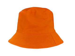 Fototapeta premium Orange bucket hat PNG transparent