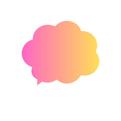 Speech bubble of cloud 