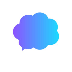 Speech bubble of cloud 