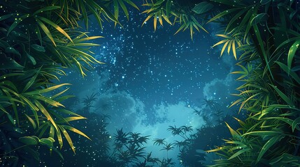 Obraz premium Heavenly Harmony: Tanabata Bamboo Frame Art