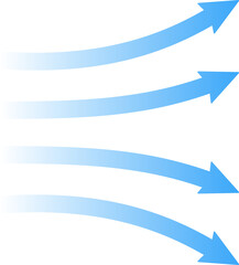 Air flow movement of arrow direction
