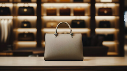 シンプルなデザインの高級ブランドバッグのイメージ