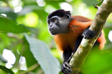 Obraz premium endemic-red-colobus-monkey-piliocolobus-jozani-forest-jozani-chwaka-bay-national-park-island