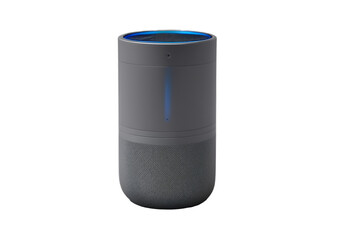 closeup mini controlled black speaker voice smart technology accessory communication concept 