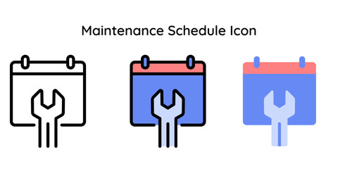 Maintenance Schedule icon related to maintenance, setting, internet, security.