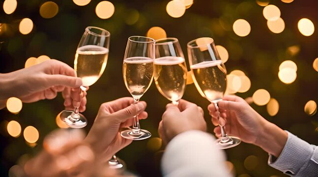 Festive Cheers. Bengal Lights and Champagne