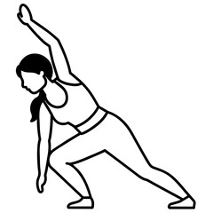 line art of a girl with a sword